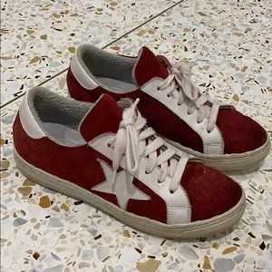 Golden Goose Inspired Red Star Sneaker Size 8.5